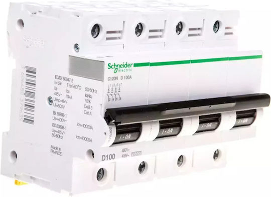 Schneider Electric Siguranță automată 100A Tetrapolară AC A9N18392