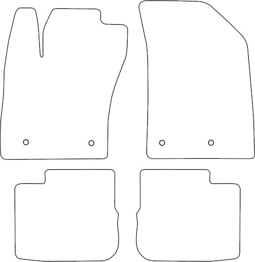 Set Velour Mats Matching Fiat Tipo Hb 2016 Blue Edging