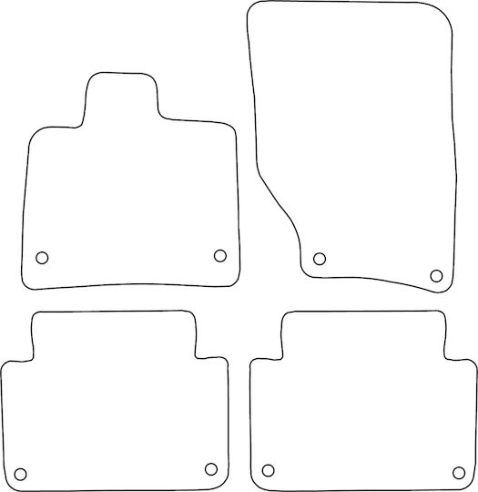 Set Covorașe Velur Potrivite Audi Q7 I 4l 2006-2015 Margine Albastră