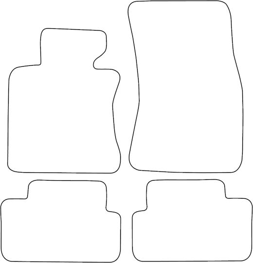 Velour Carpet Set Matching Bmw 6 Series E63 2004-2011 Red Edging