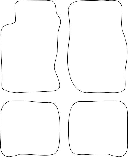Set Covorașe Auto Velur Compatibile Toyota Carina E 1992-1998 Margine Roșie