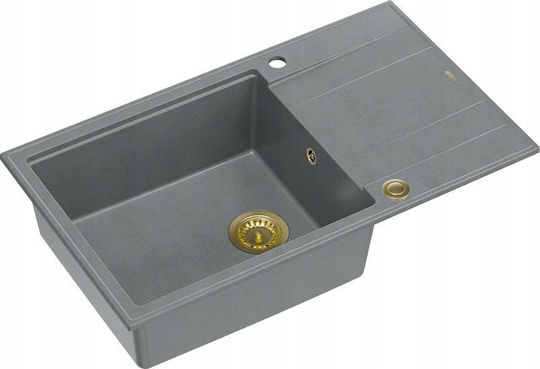 GraniteQ Ένθετος από Συνθετικό Γρανίτη Μ86xΠ50cm Ασημί GraniteQ Ένθετος από Συνθετικό Γρανίτη Μ86xΠ50cm Ασημί