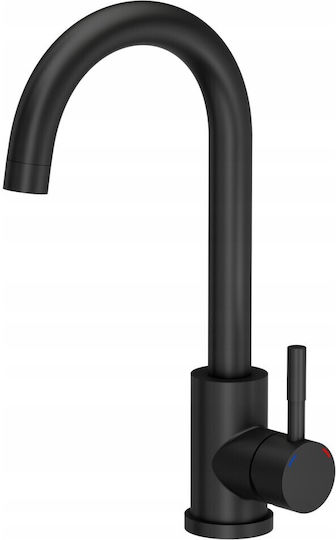 GraniteQ Drop-In Chiuvetă din Granit Sintetic cu robinet L62xW44cm Negru