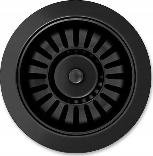 GraniteQ Drop-In Chiuvetă din Granit Sintetic cu robinet L62xW44cm Negru