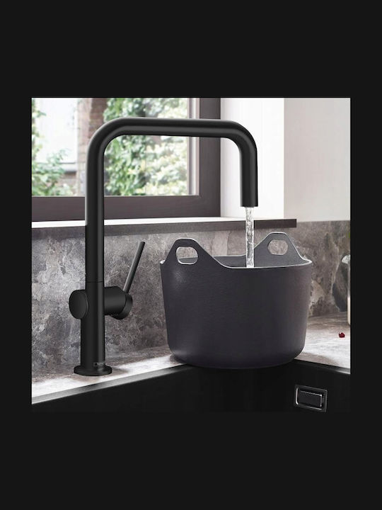 Hansgrohe Μπαταρία Κουζίνας Πάγκου Μαύρη