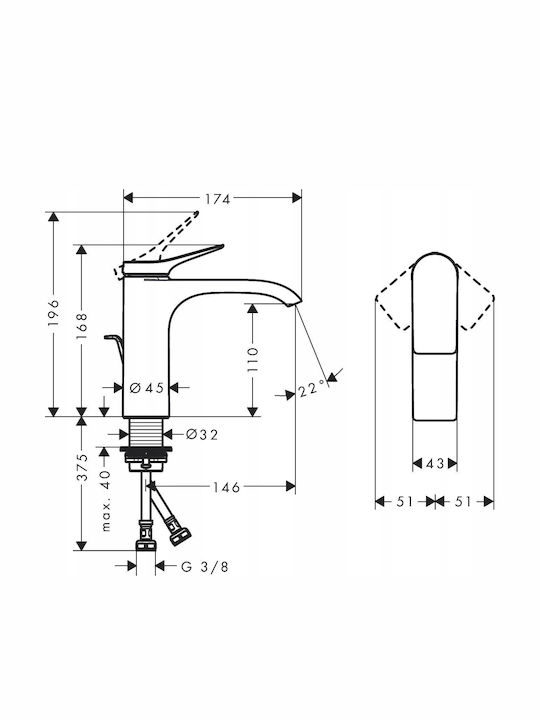 Hansgrohe Миксер Смесител за мивка