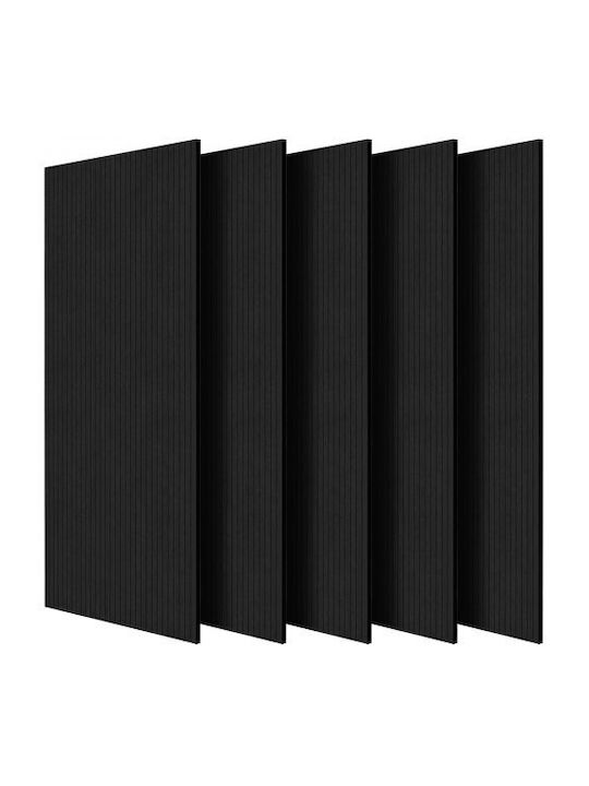 3D Wandpaneele mit Kleber / Selbstklebend Schwarz 47,2x23,6x0,4cm 5Stücke