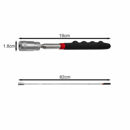 Hilka Teleskopischer Stift Länge 800mm mit Tragfähigkeit 2kg und LED-Beleuchtung