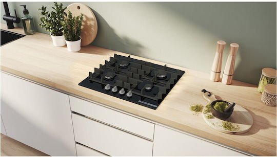 Bosch Serie 4 Natural Gas Cooktop Autonomous 60x52εκ.