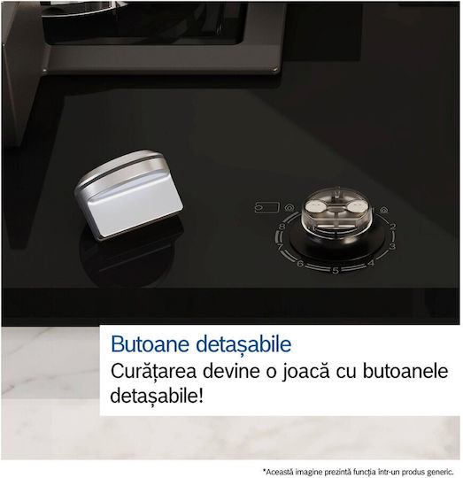 Bosch Serie 8 Domino Εστία Φυσικού Αερίου Αυτόνομη 30x52εκ.