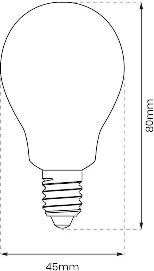 Eko Light Λάμπα LED 5W για Ντουί E14 και Σχήμα G45 Φυσικό Λευκό