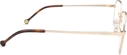 Lentiamo Eric Metal Blue Light Blocking Glasses Light Gold