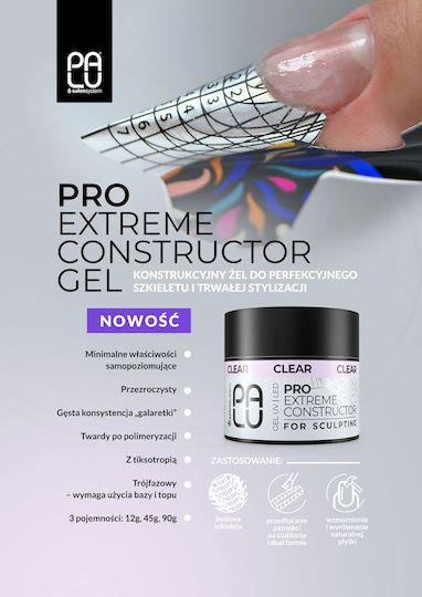 Palu Pro Extreme Gel Falsche Nagelgel Transparent 45gr