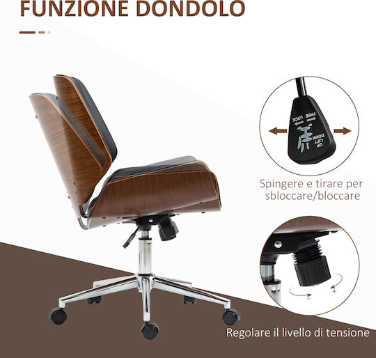 Vinsetto Vinsetto Bürostuhl Schwarz & Dunkelbraun