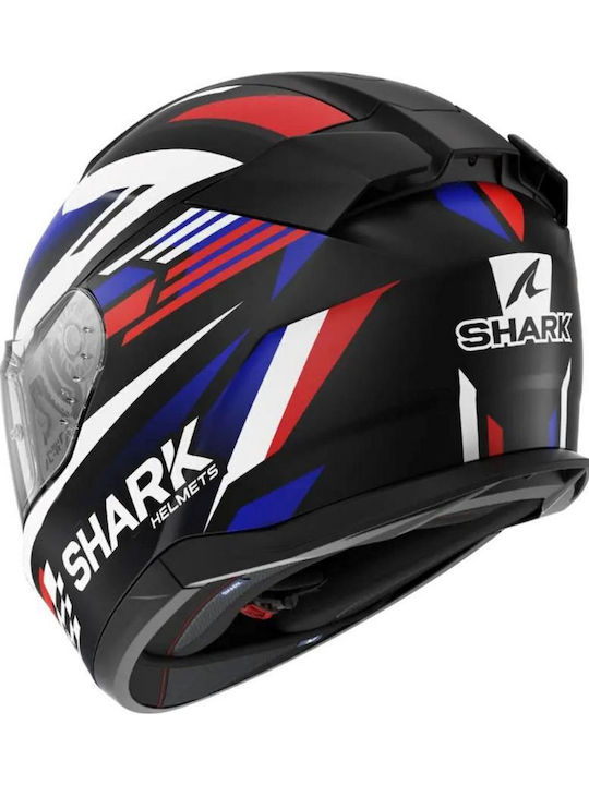 Shark D-Skwal 3 Firstlap KBR Mat Black/Blue Κράνος Μηχανής Full Face ECE 22.06 1540gr με Pinlock και Sunvisor