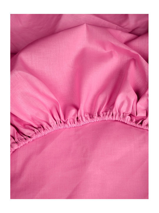 Sunshine Sheet Semi Double with Elastic 120x200+30cm. Cotton Feelings 151 112 Fuchsia