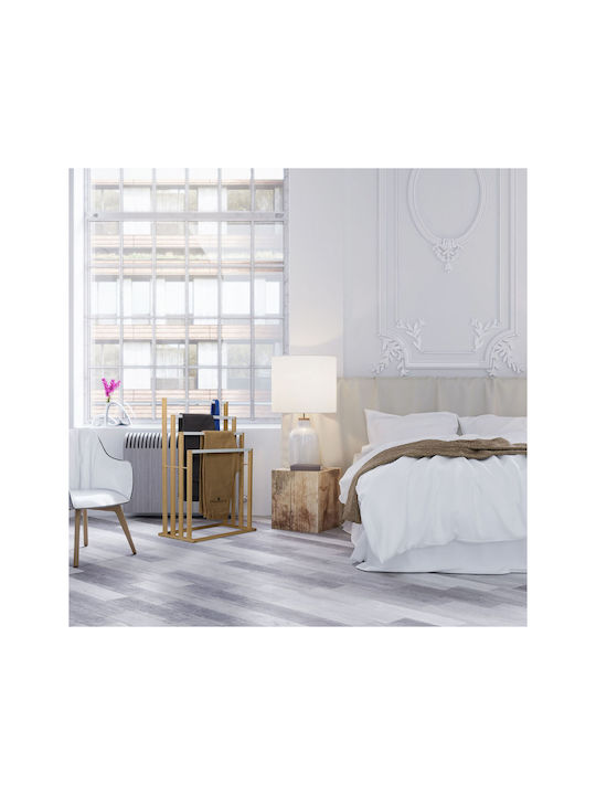 Relaxdays Поставка за дрехи Баня Троен ​82x55см Бял