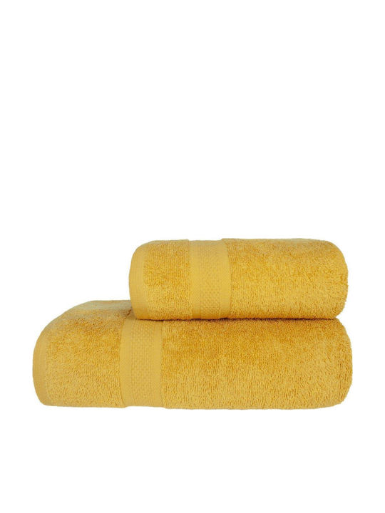 Faro Πετσέτα Προσώπου 50x90εκ. Honey Yellow Βάρους 450gr/m²