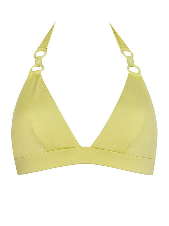 Padded Triangle Bikini Top Yellow