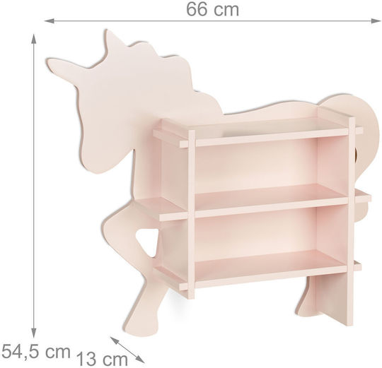 Kinderregal Wandhalterung Rosa 54,5x66x13cm