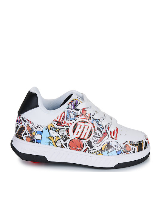 Kinder Sneakers mit Rollen Weiß