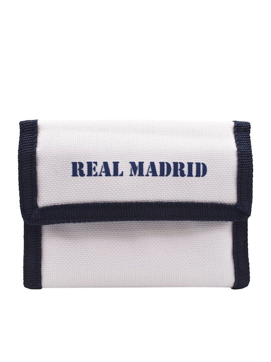 Real Madrid Детски портфейл с велкро Бял