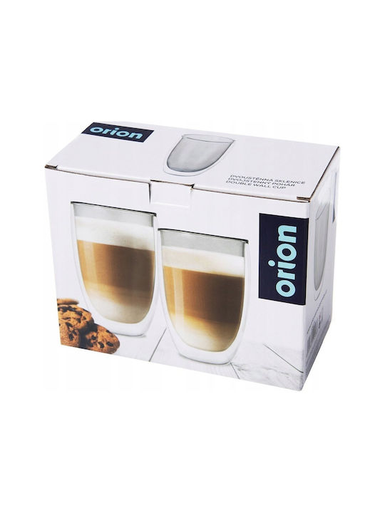 Orion Σετ Ποτήρια Καφέ/Freddo από Γυαλί 460ml 2τμχ