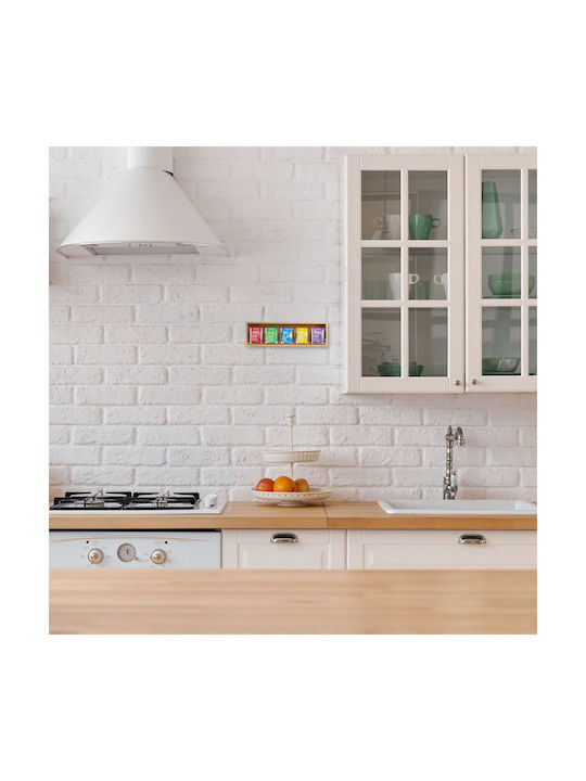 Relaxdays Caseta Pentru Ceai Cu Capac Din Lemn 11.5x8x39cm
