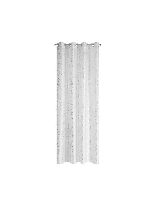 Eurofirany Κουρτίνα με Τρουκς Feza Λευκή 140x250εκ.