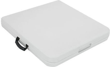 Masa Catering pentru spații exterioare Pliabil Din polipropilenă cu schelet metalic Alb 152x75x72buc