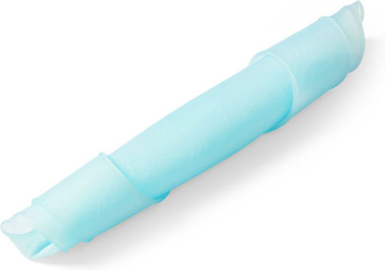 Babyono Αδιάβροχη Σαλιάρα Σιλικόνης με Τσέπη Turquoise για 6 m+