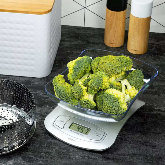 KING Hoff Digital Kitchen Scale with Bucket up to 5kg White