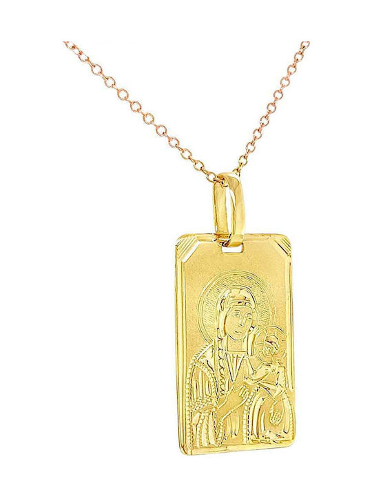 Xryseio Anhänger Kinder Amulett mit Jesus Christus aus Gold 14K FL1196