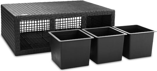 Casaria Set 3 Blumenkästen Metall Black