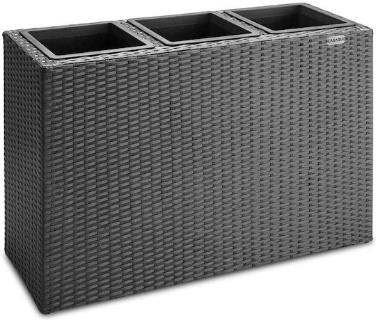 Casaria Set 3 Blumenkästen Metall Black