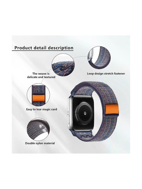 Kalebol Λουράκι Υφασμάτινο Navy Μπλε (Apple Watch 10, Ultra 2, Ultra, 9, 8, 7)