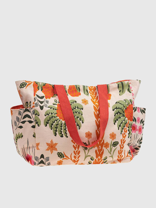 Verde Fabric Multicolour Beach Bag