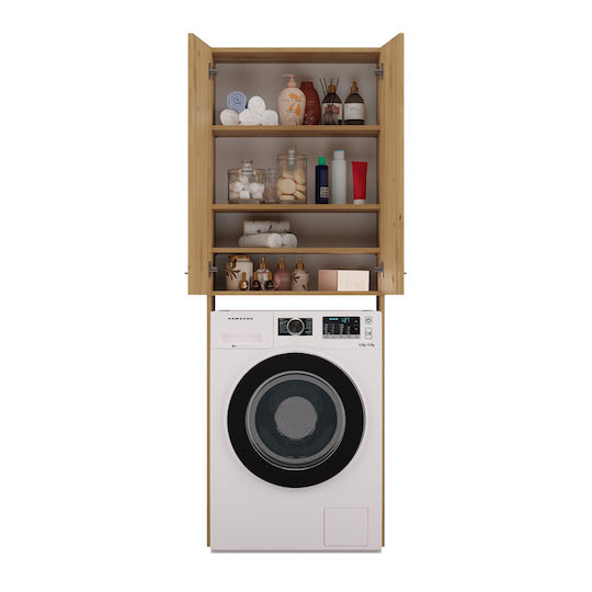 Topeshop Pola DD Баня Кабинет за пералня Ширина64xДължина30xВисочина183см Дъб