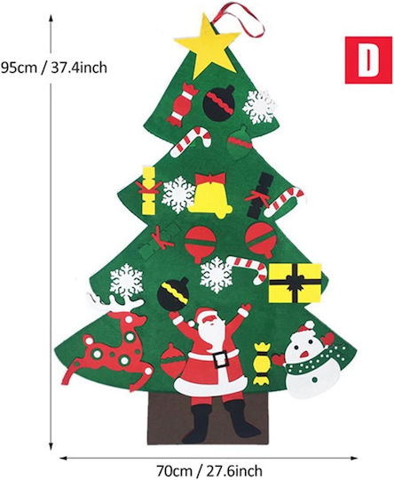 Decorațiune de Crăciun Material textil Braduleț 95cm. Verde