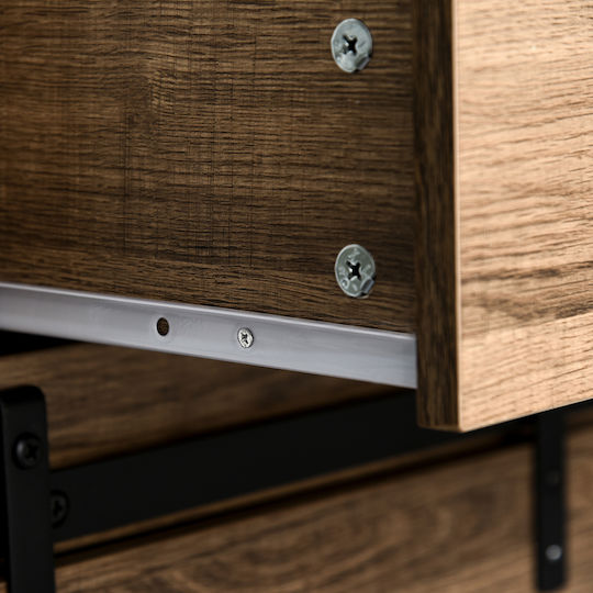 Industrial Style Floor Cabinet Brown 80x39x86cm