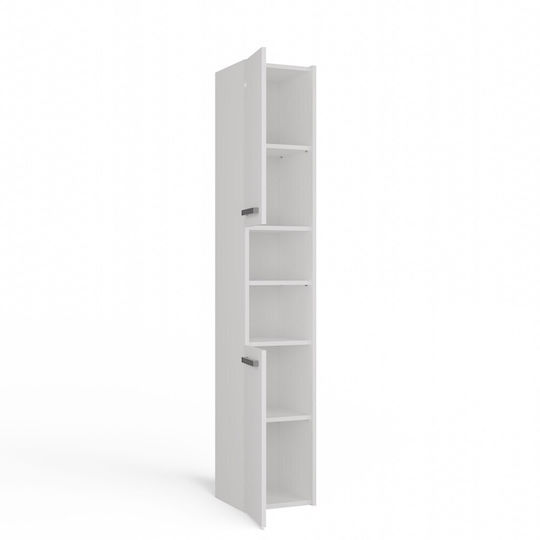 Topeshop S30 Badezimmersäule Boden H30xB30xH170cm Weiß
