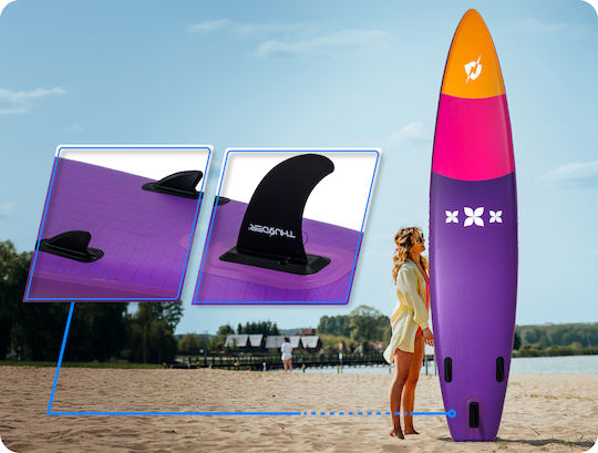 Thunder Inflatable SUP Board 365cm Inflatable SUP Board / Kayak with Length 3.65m Purple