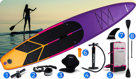 Thunder Inflatable SUP Board 365cm Inflatable SUP Board / Kayak with Length 3.65m Purple