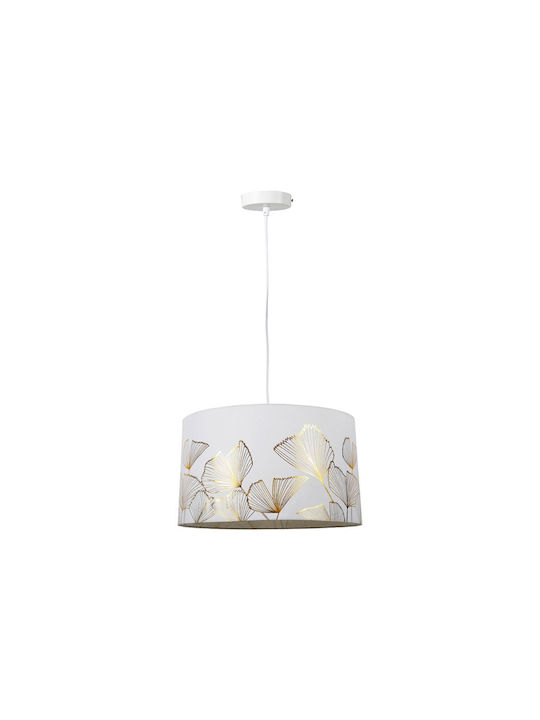 Ostaria Pendant Light White with Socket E27 40x40cm