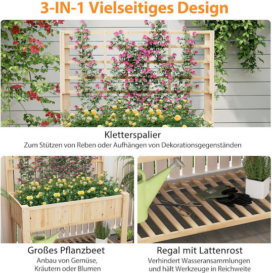 Costway Planter Box Lemn Natural