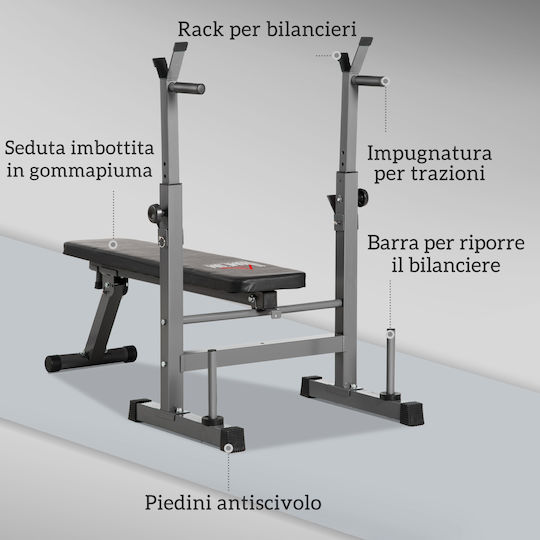 HomCom Multifunktionales Trainingsgerät mit Gewichten 150kg