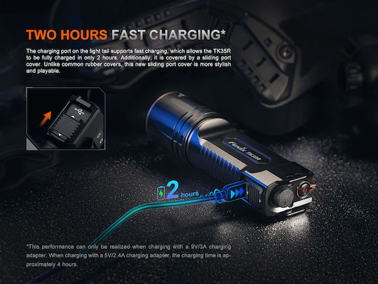 Fenix Επαναφορτιζόμενος Φακός LED UV IP68 με Μέγιστη Φωτεινότητα 5800lm