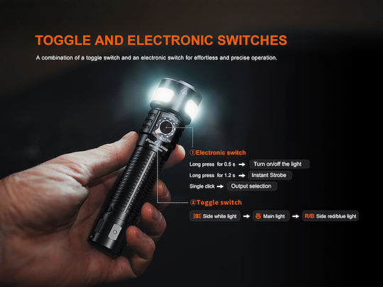 Fenix Rechargeable LED Flash Light with Maximum Brightness 1800lm