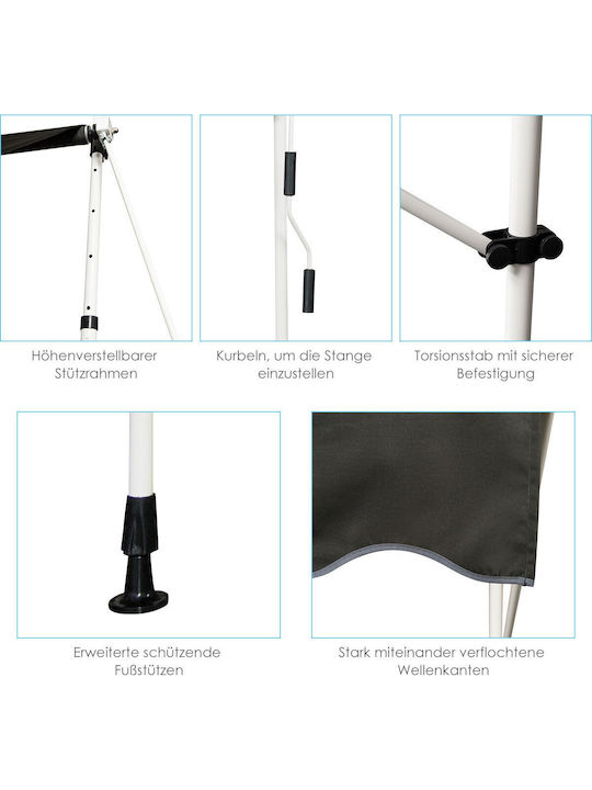 Costway Zelt Terrasse mit LEDs Gray 2.5x1.2m