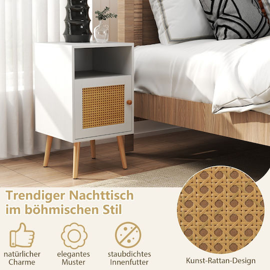 Nachttische Weiß 2Stück 40x39x70cm